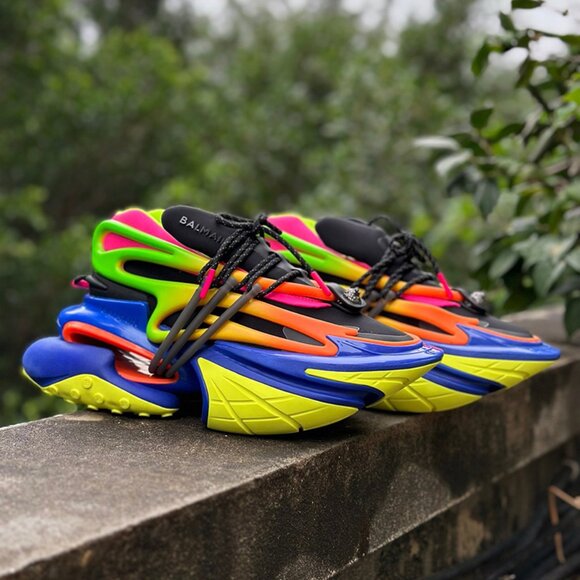 Balmain Color-Blocked Sneakers - Picture 1 of 9